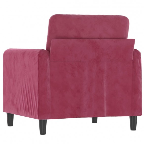 Fauteuil Rouge bordeaux 60 cm Velours