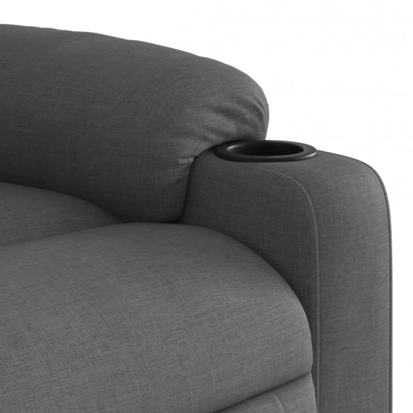 Fauteuil inclinable de massage électrique gris foncé tissu