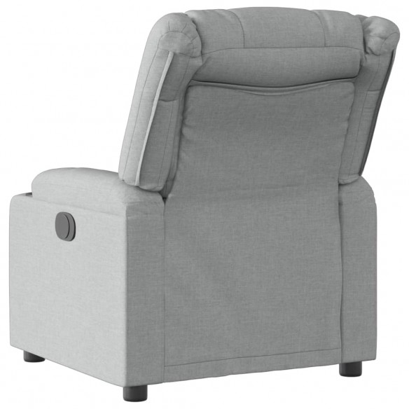 Fauteuil inclinable électrique Gris clair Tissu