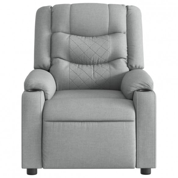 Fauteuil inclinable électrique Gris clair Tissu