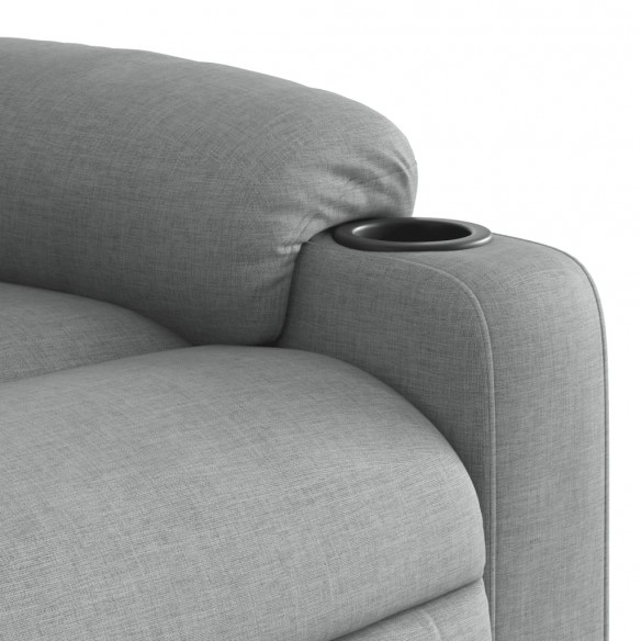 Fauteuil inclinable électrique Gris clair Tissu