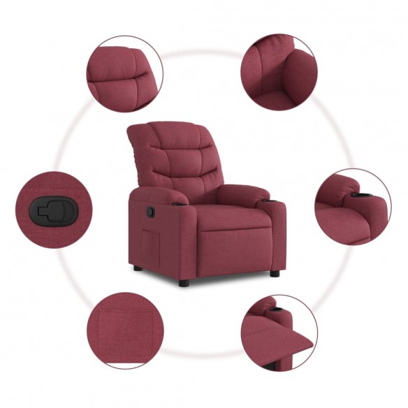 Fauteuil inclinable Rouge bordeaux Tissu