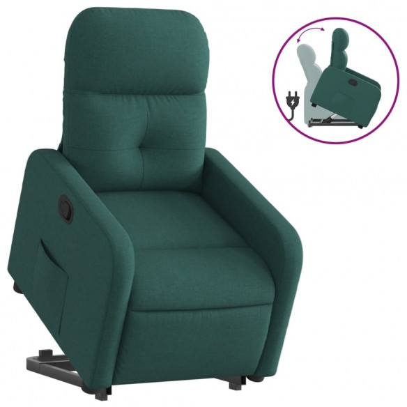 Fauteuil inclinable vert foncé tissu