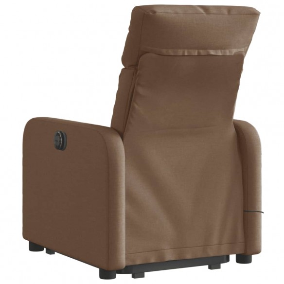 Fauteuil inclinable de massage électrique Marron Tissu