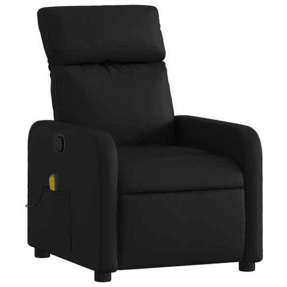 Fauteuil de massage inclinable Noir Similicuir