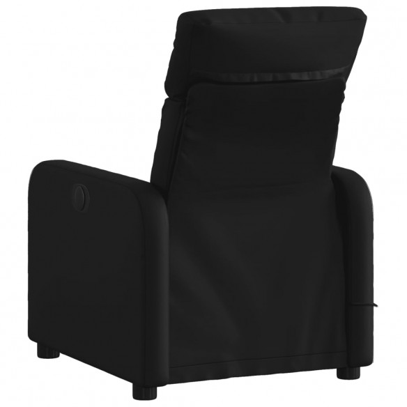 Fauteuil de massage inclinable Noir Similicuir