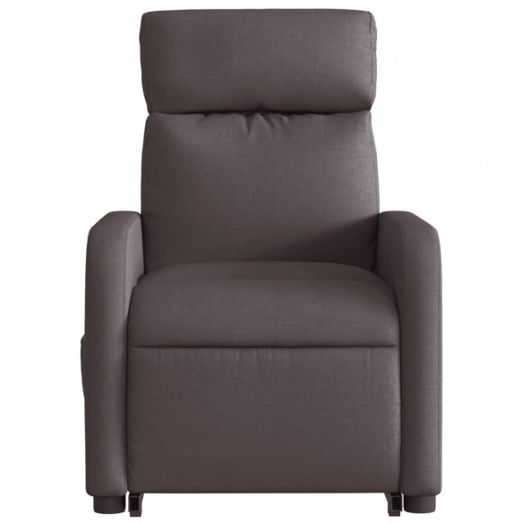 Fauteuil inclinable de massage Marron foncé Tissu