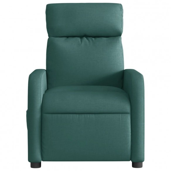 Fauteuil de massage inclinable électrique Vert foncé Tissu