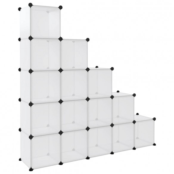 Cubes de rangement 15 pcs Transparent PP