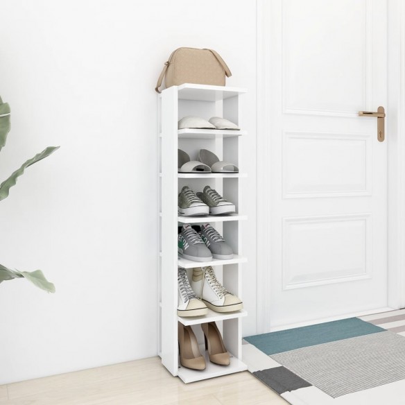 Armoire à chaussures Blanc 27,5x27x102 cm Bois d'ingénierie