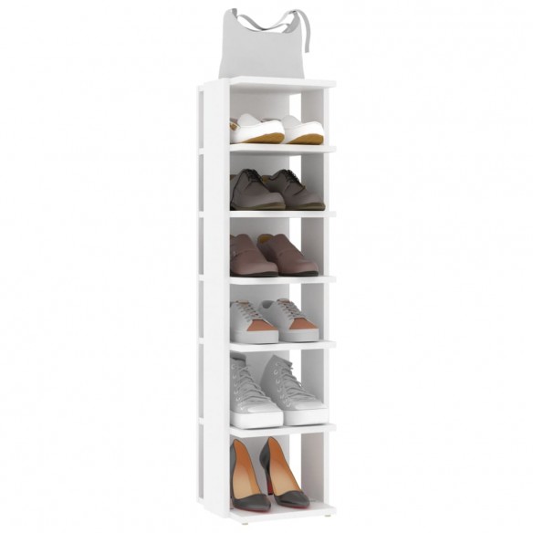 Armoire à chaussures Blanc 27,5x27x102 cm Bois d'ingénierie