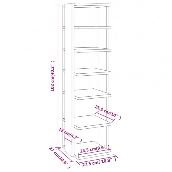 Armoire à chaussures Blanc 27,5x27x102 cm Bois d'ingénierie