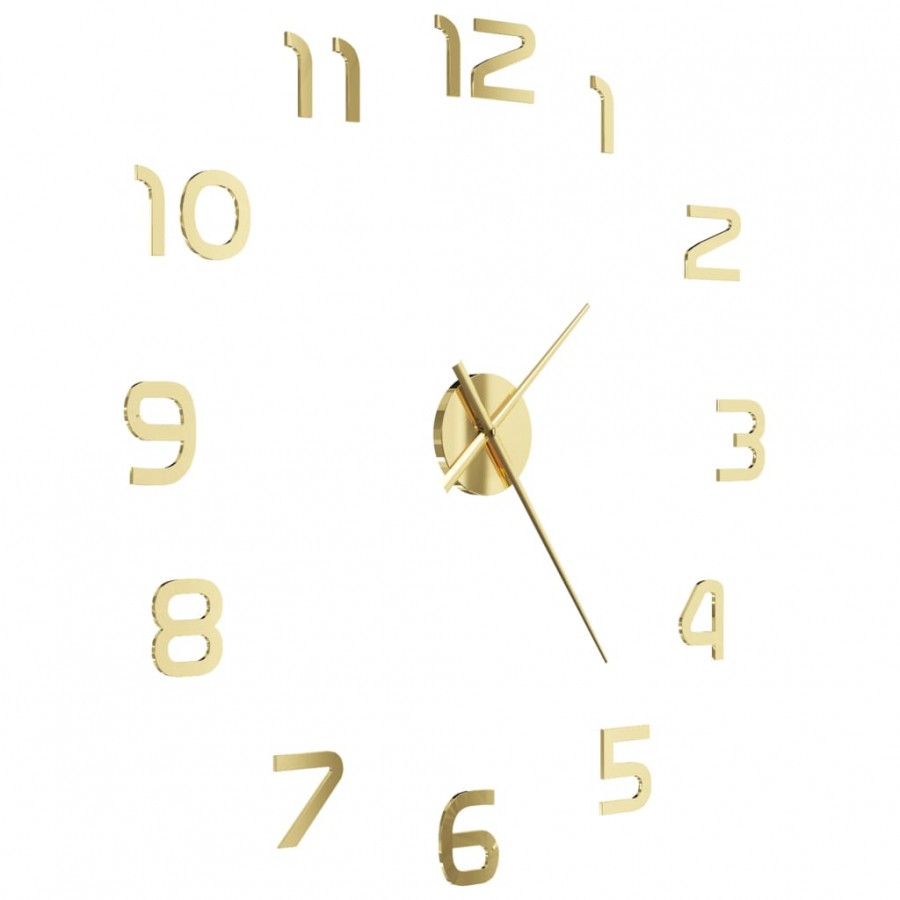 Horloge murale 3D Design moderne 100 cm XXL Doré Horloge murale 3D Design moderne 100 cm XXL Doré