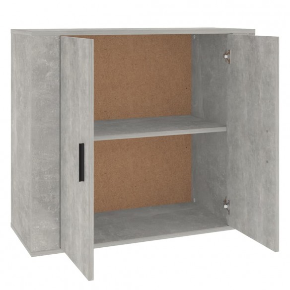 Buffet Gris béton 80x33x70 cm Bois d'ingénierie