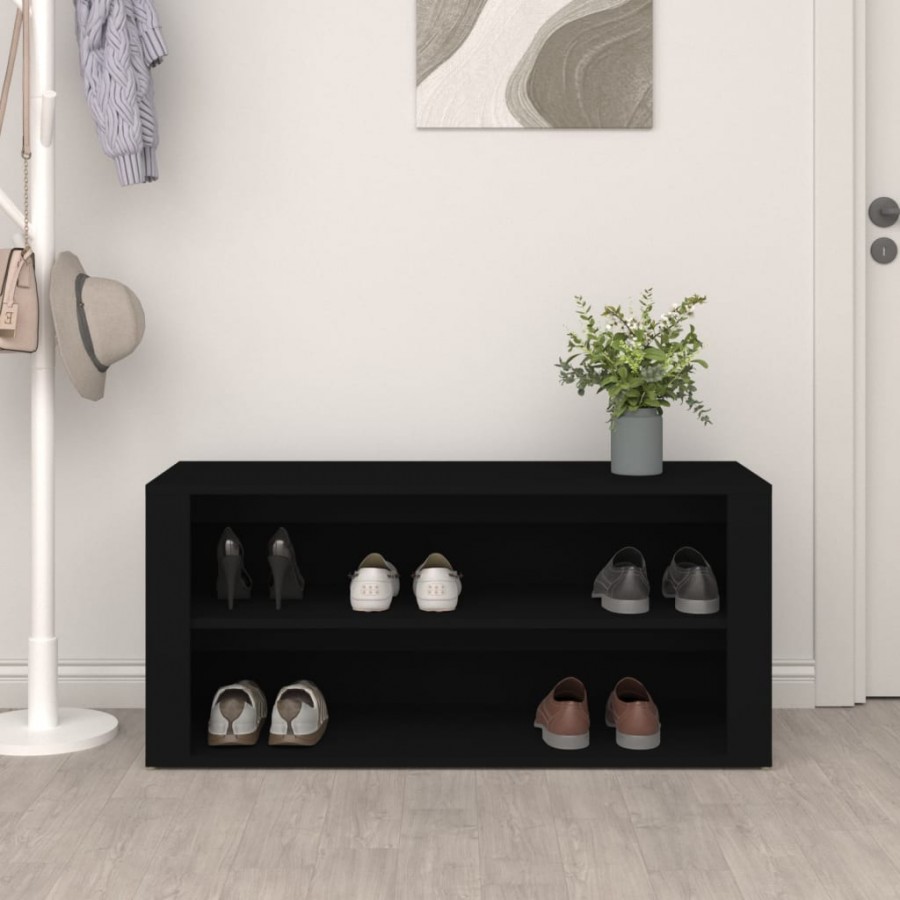 Étagère à chaussures Noir 100x35x45 cm 