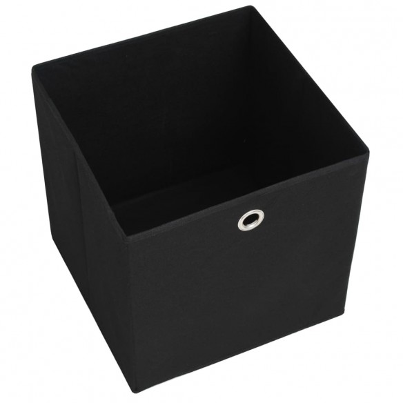 Boîte de rangement 10 pcs Tissu non-tissé 32x32x32 cm Noir