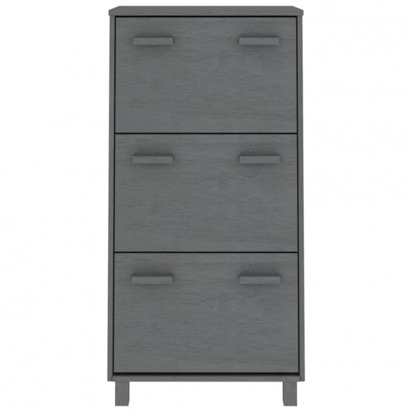 Armoire à chaussures HAMAR Gris foncé 59,5x35x117 cm Pin massif