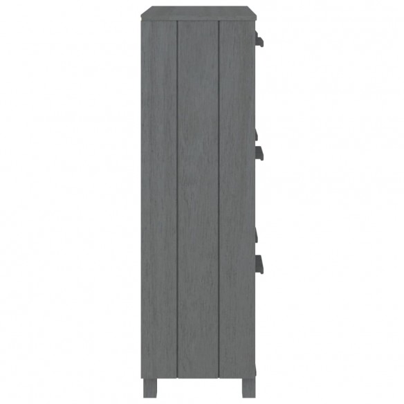 Armoire à chaussures HAMAR Gris foncé 59,5x35x117 cm Pin massif