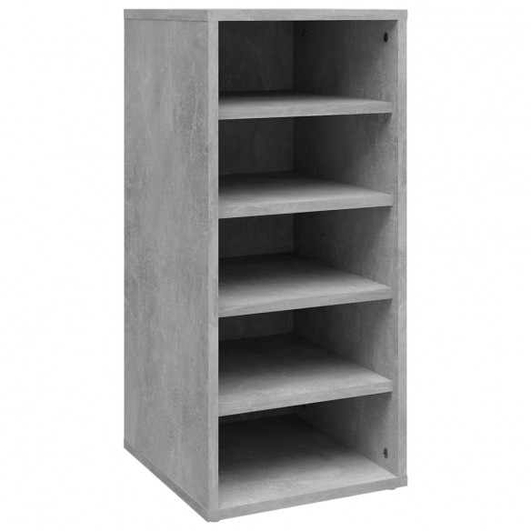 Armoire à chaussures Gris béton 31,5x35x70 cm Aggloméré