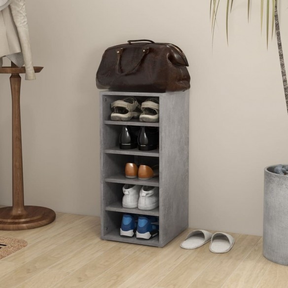 Armoire à chaussures Gris béton 31,5x35x70 cm Aggloméré