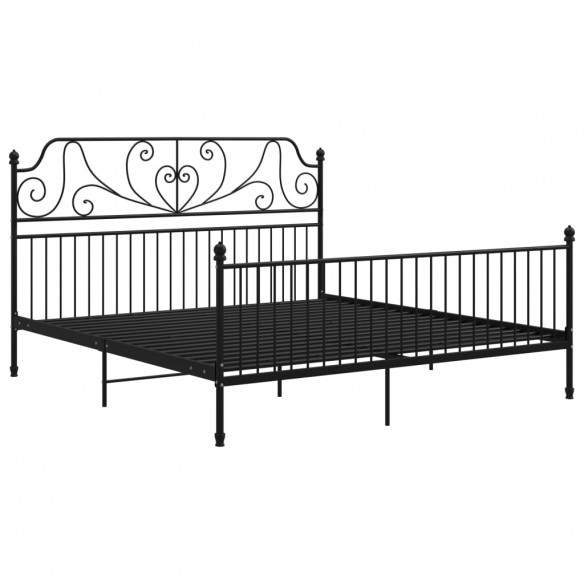 Cadre de lit Noir Métal 180x200 cm