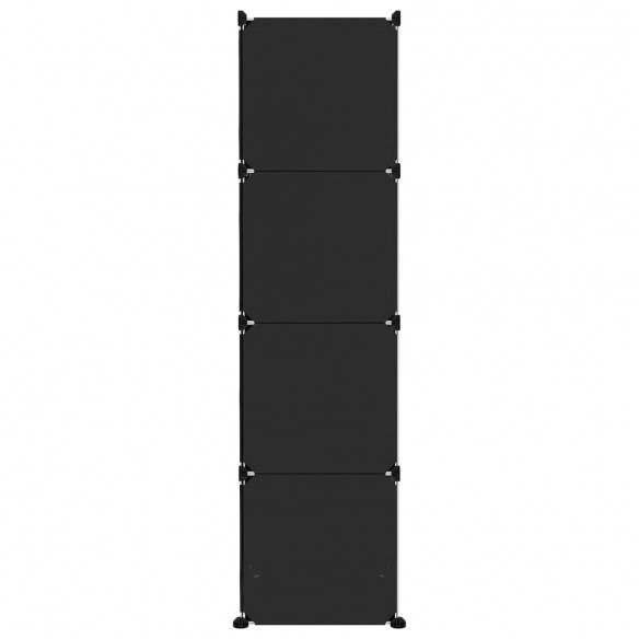 Armoire de rangement pour enfants avec 10 cubes Noir PP