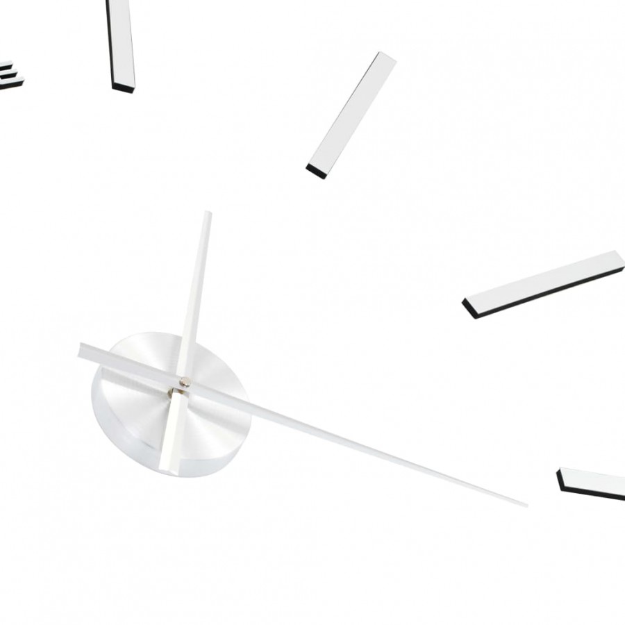 Horloge murale 3D Design moderne 100 cm XXL Argenté Horloge murale 3D Design moderne 100 cm XXL Argenté