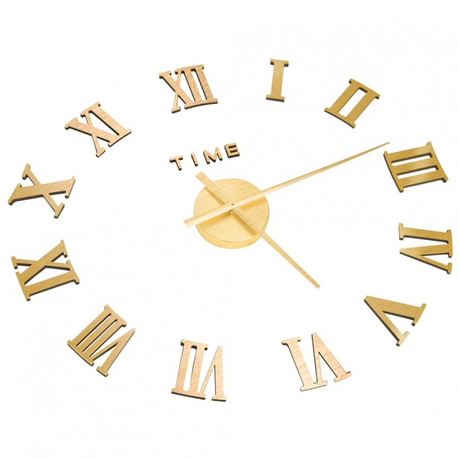 Horloge murale 3D Design moderne Doré 100 cm XXL Horloge murale 3D Design moderne Doré 100 cm XXL