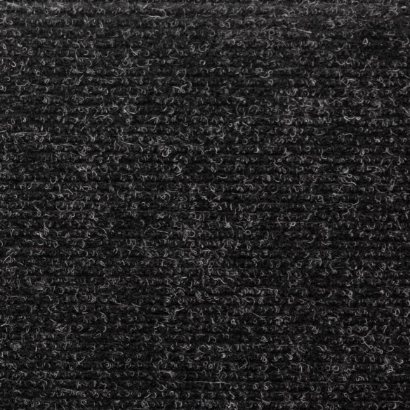 Tapis d'escalier 15 pcs Tissu aiguilleté 65x21x4 cm Noir