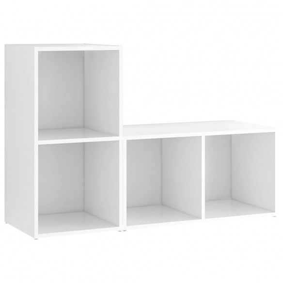 Meubles TV 2 pcs Blanc 72x35x36,5 cm Aggloméré