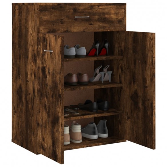 Armoire à chaussures Chêne fumé 60x35x84 cm Bois d'ingénierie