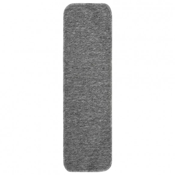 Tapis d'escalier antidérapants 15pcs 75x20cm Gris Rectangulaire