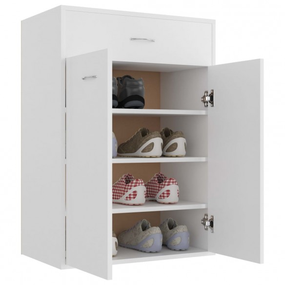 Armoire à chaussures Blanc 60x35x84 cm Bois d'ingénierie