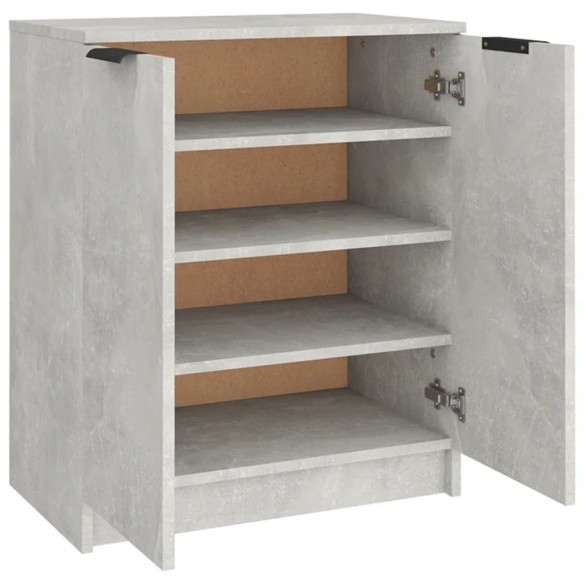 Armoire à chaussures Gris béton 59x35x70 cm Bois d'ingénierie