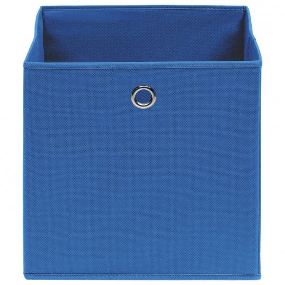 Boîtes de rangement 4 pcs Tissu intissé 28x28x28 cm Bleu