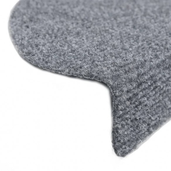 Tapis autoadhésifs de marches 5 pcs Gris clair 56x17x3 cm