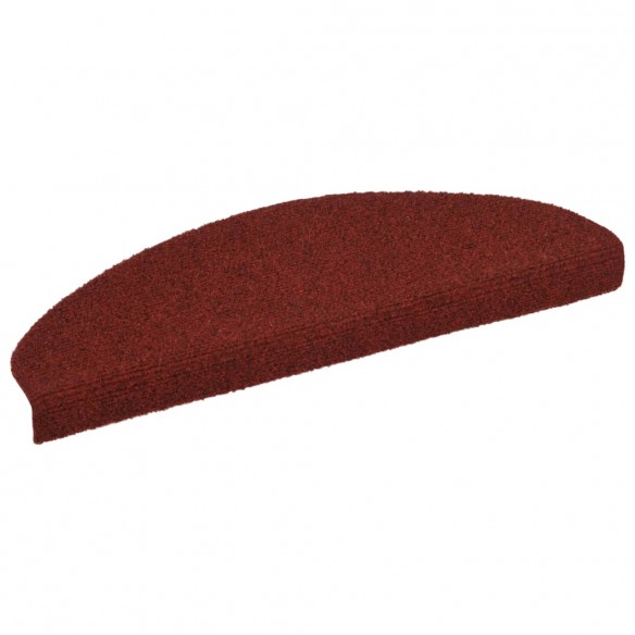 Tapis autoadhésifs de marches 10 pcs Rouge 65x21x4cm Aiguilleté