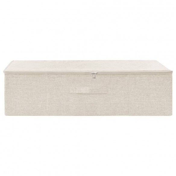 Boîte de rangement Tissu 70x40x18 cm Crème