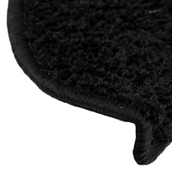 Tapis d'escalier 10 pcs 65x21x4 cm Noir