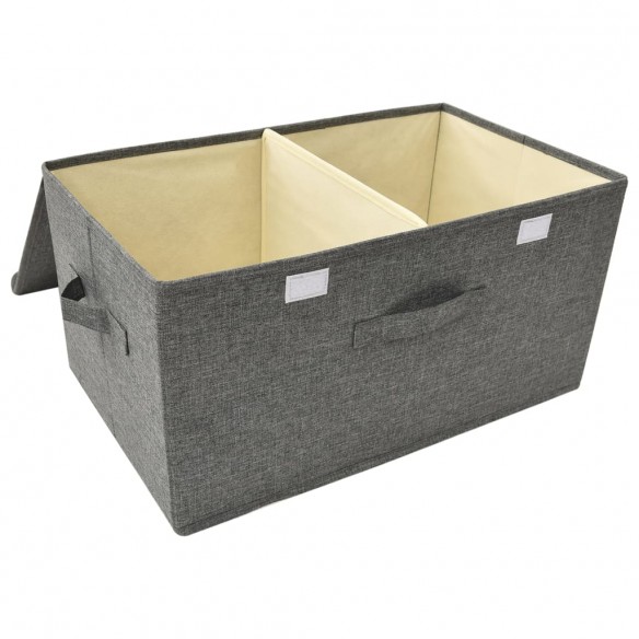 Boîtes de rangement 2 pcs Tissu 50x30x25 cm Anthracite