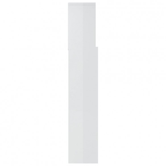 Armoire de tête de lit Blanc brillant 180x19x103,5 cm