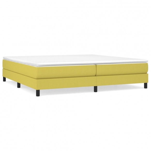 Cadre de lit avec matelas Vert 200x200 cm Tissu