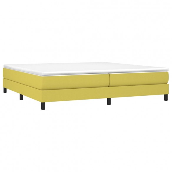 Cadre de lit avec matelas Vert 200x200 cm Tissu