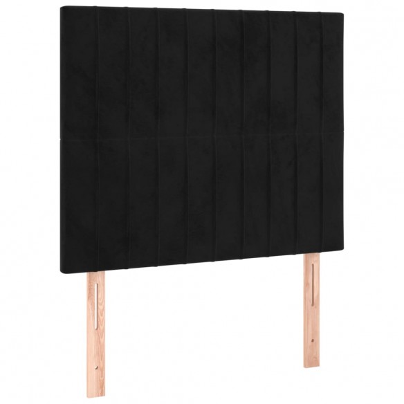 Têtes de lit 2 pcs Noir 100x5x78/88 cm Velours