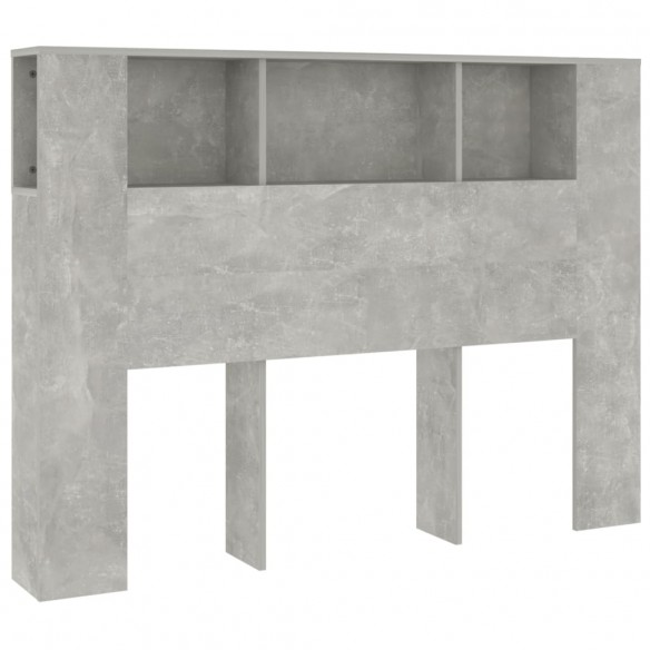 Armoire de tête de lit Gris béton 140x18,5x104,5 cm