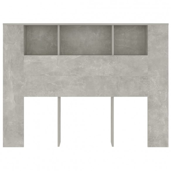 Armoire de tête de lit Gris béton 140x18,5x104,5 cm