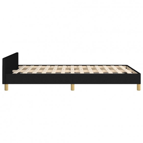 Cadre de lit avec tête de lit Noir 120x200 cm Tissu