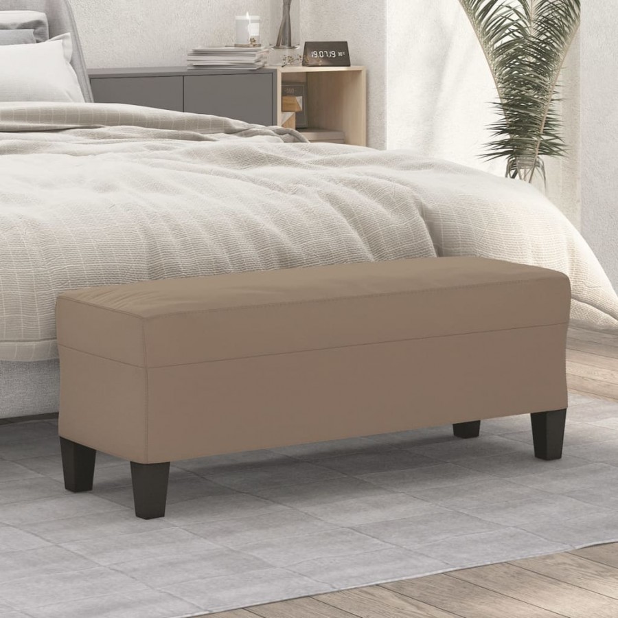 Banc Taupe 100x35x41 cm Tissu microfibre