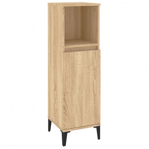 Armoire salle de bain chêne sonoma 30x30x100 cm