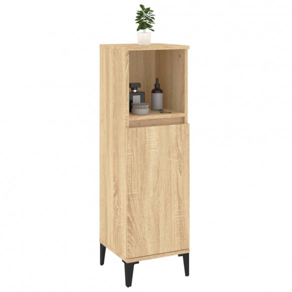 Armoire salle de bain chêne sonoma 30x30x100 cm